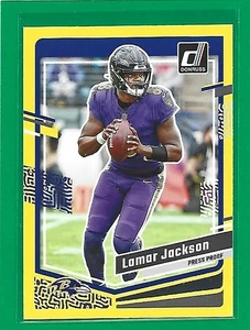 Donruss Football Press Proof 2023 amarillo Lamar Jackson #18 Baltimore Ravens - Imagen 1 de 2