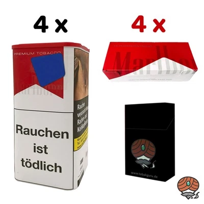 Marlboro Rot Tabak XL Dose 4x 155g, Marlboro Rot Filterhülsen, Zubehör - Bild 1 von 4