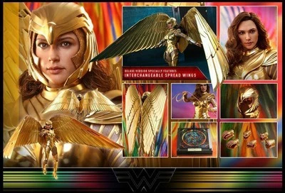 Hot Toys MMS578 1/6 WW84 Golden Armor Wonder Woman Deluxe Action Figure Model - Image 1 of 4