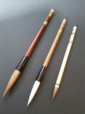 Calligraphy Tools Kumano Brushes Japanese Traditional Crafts  Hiroshima 3Set F/S - Image 1 of 4