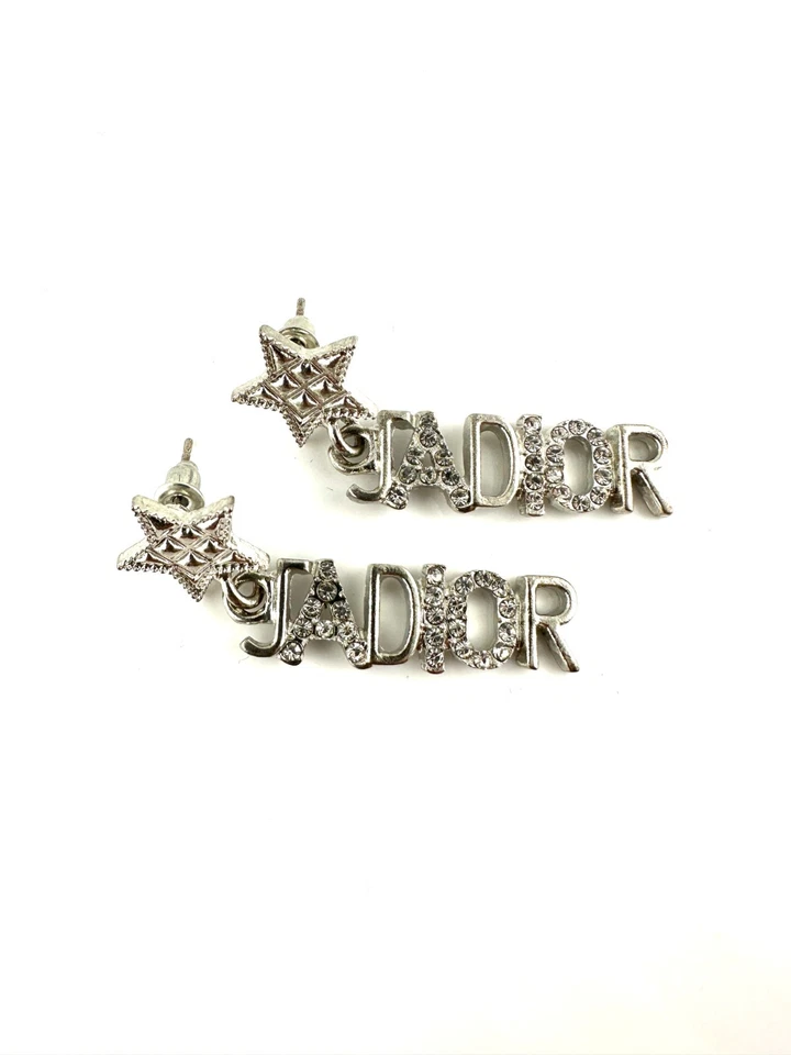 Pendientes colgantes Christian Dior "J’Adior" estrella cristal plata Foto 1 de 1