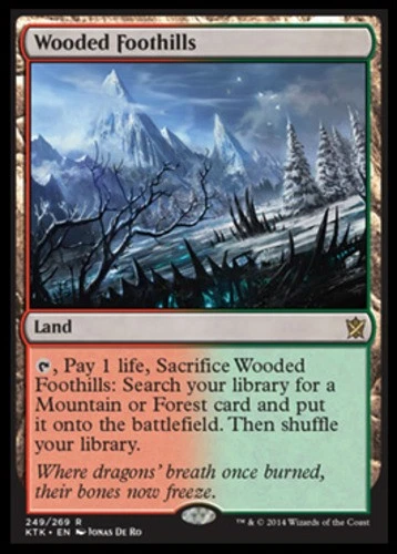 MTG Wooded Foothills, Light Play, English Khans of Tarkir - Image 1 of 1