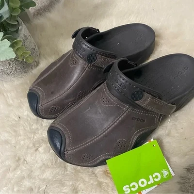 Crocs Men's Size:11 New with tags Brown Slip on Crocs - Image 1 of 4