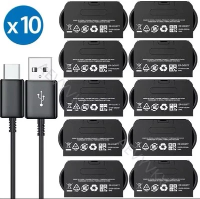 10 X USB-C Data Cable Lead Charger *Wholesale Bulk Job lot*for SAMSUNG S8 Type C - Image 1 of 3