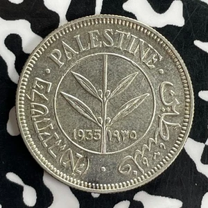 1935 Palestine 50 Mils Lot#C1062 Silver! Nice! - Picture 1 of 2