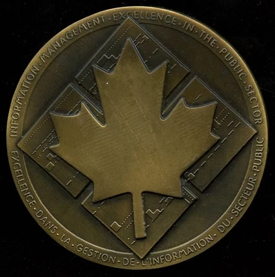 Information Management Excellence in the Public Sector, bronze, 76 mm, 155 gms. - Image 1 of 2