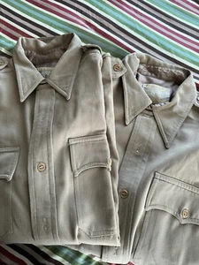 2 WWII AAF PINKS SHIRTS ARMY AIR FORCE Free Pair Of WWII WOOL PANTS THROWN IN - Picture 1 of 21