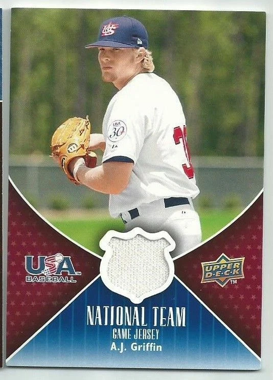2009 Upper Deck Series 2 A.J. Griffin USA National Team Jersey #USA-AG - Image 1 of 1