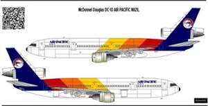 BSmodelle 144497 - 1/144 McDonnel Douglas DC-10 Air Pacific decalcomania per aerei - Foto 1 di 12