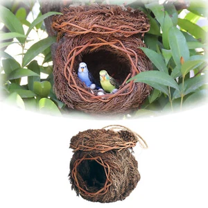 Bird Nest Breeding Cage Bed Box Grass Weave Canary Finch Budgie Durable House AU - Picture 1 of 6