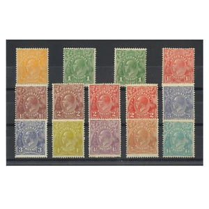 Australia KGV Small Mult WMK Set/14 Stamps Thick 1 Variety SG94/104 MUH 11-15 - Picture 1 of 1