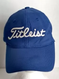 TITLEIST royalblau Strapback Mütze weiß erhöhte Stickerei Golf Golfer - Bild 1 von 9