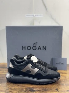 Hogan Interactive 3 Sneaker Donna Extra Light Suede Nero Pelle 36 - Picture 1 of 7
