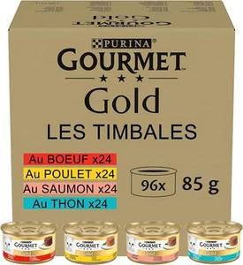 Nestle Nestle PURINA Gourmet Gold Refined Ragout Nassfutter 96er Pack (96 x 85g)