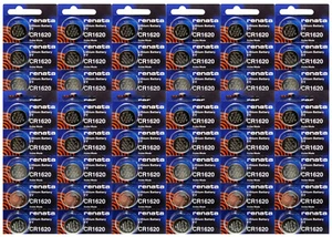 Genuine Renata CR1620Battery Lithium Coin Batteries ECR1620 (60PK) - Picture 1 of 1