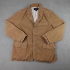 American Eagle Jacket Mens Extra Large Brown Corduroy Lined Blazer Pocket Button