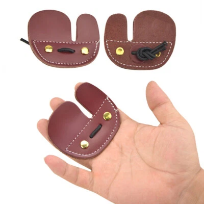Archery Finger Hand Guard Tab Right Hand Leather Protector Gear Bow Shooting - Image 1 of 4