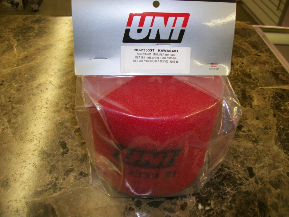 Filtro de ar Kawasaki KDX 250 400 KLT 160 185 200 250 KLF185 KLF300 UNI NU-2333 ST - Imagem 1 de 4
