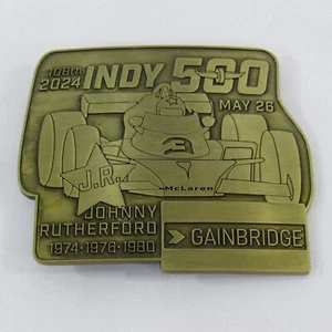2024 Indy 500 Pit Badge Belt Buckle Limited Edition #006 of 500 Bronze - Picture 1 of 6