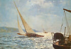 C15529 Thorp, W Eric Yachts Racing At Abersoch  Art Painting  *Combined Postage*