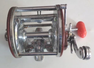 Gute gebrauchte getestete Penn Peer #209 Penn Angelrolle rot/orange Griff - Bild 1 von 6