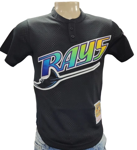 Mitchell & Ness Black MLB Tampa Bay Rays Wade Boggs BP Pullover Jersey Cover