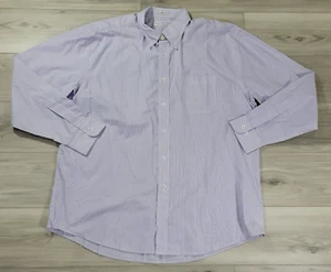 Martin Shirt Men's XL Purple Button Down L/S Stripe Cotton New - Picture 1 of 8