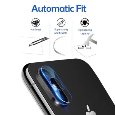 For Apple iPhone XS X 10 Premium Rear Back Camera Lens Tempered Glass Protector - Image 1 of 4