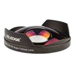 Ultra Wide Angle Fisheye Lens for Video Recorder Camcorder 0.3X, w/ Adapter Hood - Picture 1 of 8