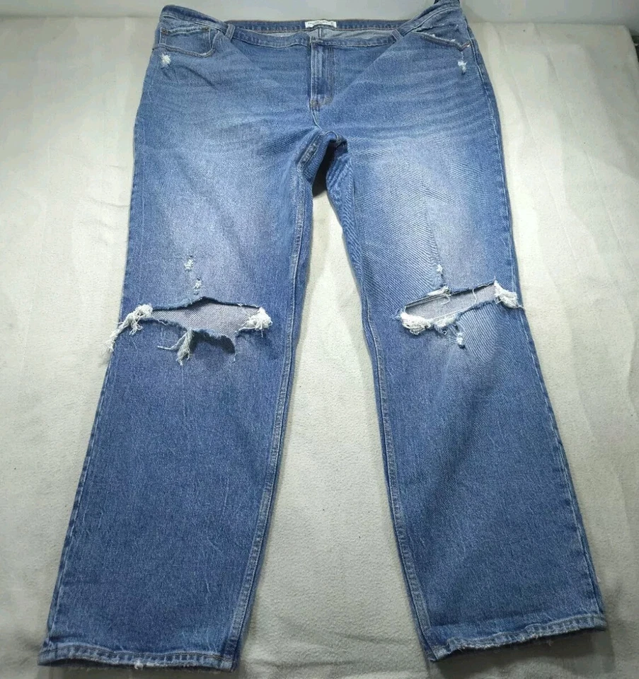 Abercrombie Fitch Jeans Womens 37/24 Blue Denim Ultra High Rise The Flared