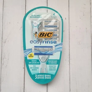 BIC Easy Rinse Women's Disposable Razors, 4 Blades, 3 Cartridges + 1 Handle  - Bild 1 von 2