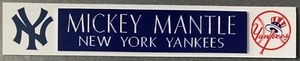 MICKEY MANTLE NEW YORK YANKEES NAME PLATE - Picture 1 of 1
