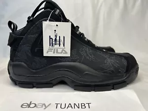 BRAND NEW Fila Grant Hill 2 Black Floral Jacquard Suede Basketball 5BM01376-001 - Picture 1 of 6