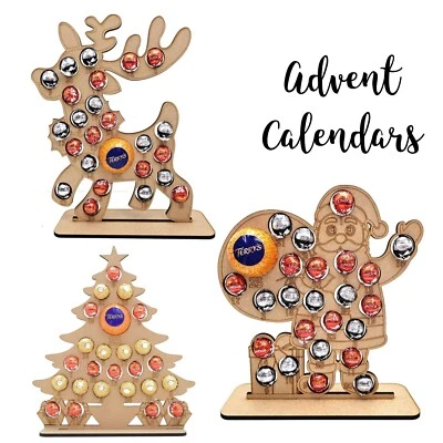 Christmas Advent Calendar Holds Fits Ferrero Rocher & Terry Chocolate Orange - Image 1 of 4