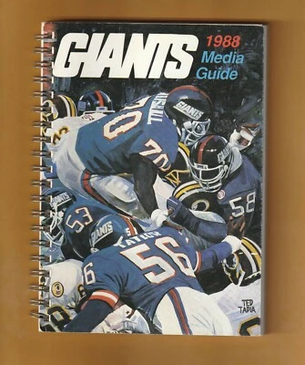 Guía de medios de los New York Giants 1988 Bill Parcells Phil Simms Lawrence Taylor B1 Foto 1 de 2