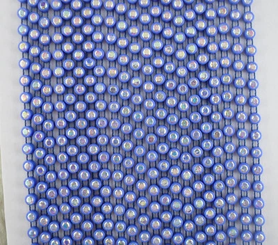 Cadena de plástico SS12 3mm blanco AB cristal estrás bandas 10 yardas Foto 1 de 3