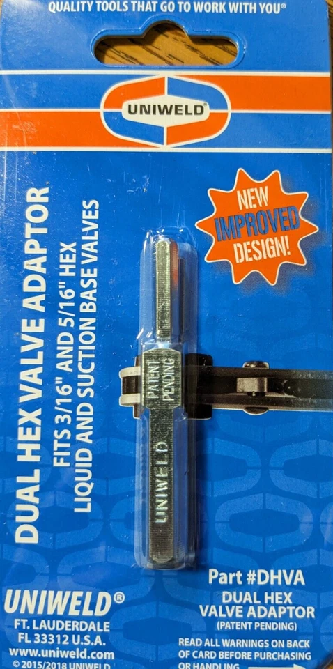 Uniweld DHVA DUAL HEX VALVE ADAPTOR 3/16" AND 5/16"