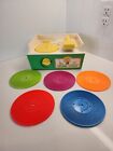 Vintage 1984 Fisher Price SESAME STREET Music Box Record Player 5 Records WORKS!