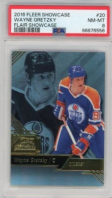 2016 Fleer Flair Showcase #20 WAYNE GRETZKY PSA 8 NM-MT - Image 1 of 2