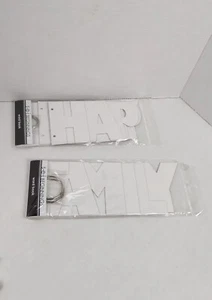 2 NEW Cardboard Word Book Scrap Craft Supply White Happy Family Photo Memory - Picture 1 of 2