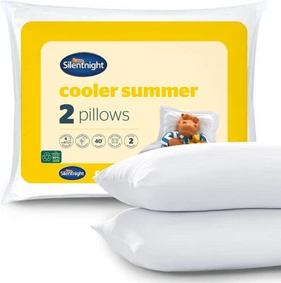 Almohadas de verano Silentnight Cooler - Pack de 2 suaves medianas 2 unidades (Pack 1)  Foto 1 de 4