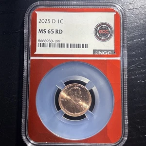“LAST YEAR” 2025 D Shield Lincoln Cent. NGC MS65 RD RED CORE - Picture 1 of 3