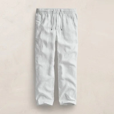 James Perse Size 2 Medium Relaxed Linen Pants White Casual Men NEW WITH TAGS - Image 1 of 4