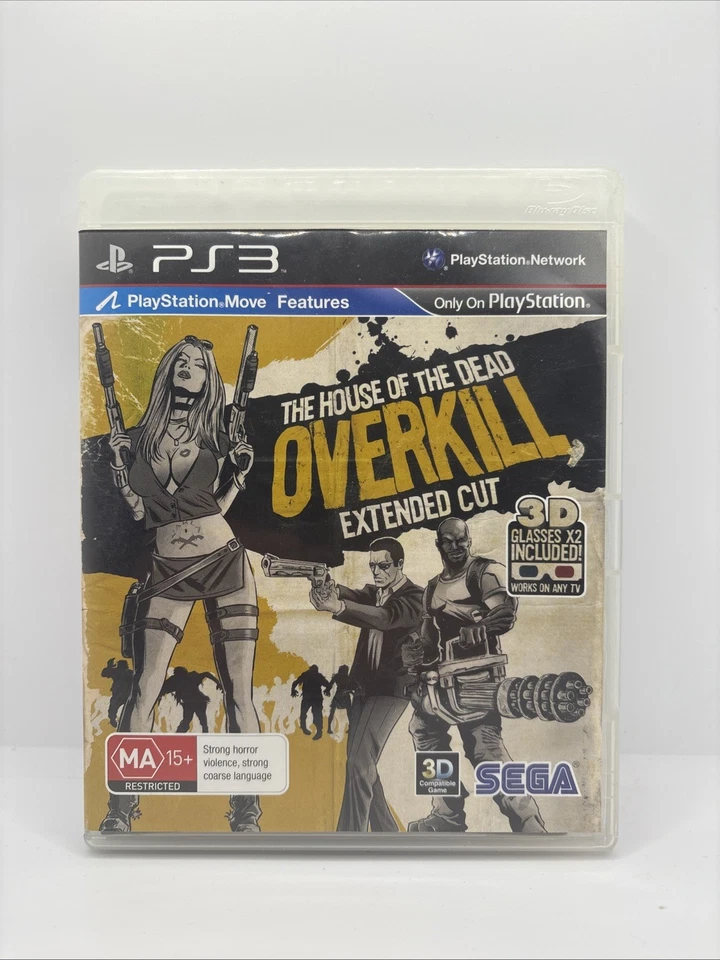 The House Of The Dead Overkill Extended Cut PlayStation 3D Glasses And Manual  - Image 1 of 4