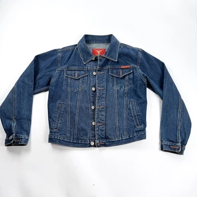 Vintage Cowboy Blues Denim Jean Jacket Medium Red Label Jacket Retro 90s - Image 1 of 4