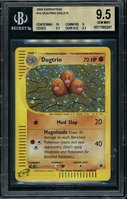 2002 Pokemon Expedition Dugtrio #10 Holo Rare BGS 9.5 GEM MINT - Image 1 of 2