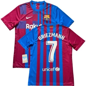 2021/22 Barcelona Home Jersey #7 Griezmann Medium Nike Soccer La Liga Kit - Picture 1 of 24