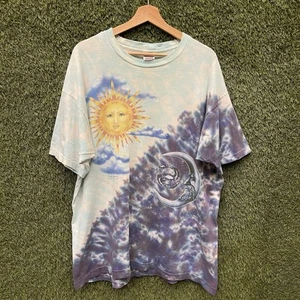 Vintage Tammy Schatz Sun And Moon Not Fade Away 1995 Tie Dye Tee Shirt Mens XXL - Picture 1 of 11