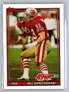 1991 Topps #74 Bill Romanowski San Francisco 49ers - Imagen 1 de 2
