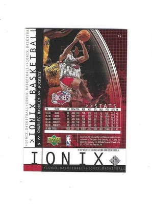 1999/00 Upper Deck Ionix CHARLES BARKLEY Card - Image 1 of 2